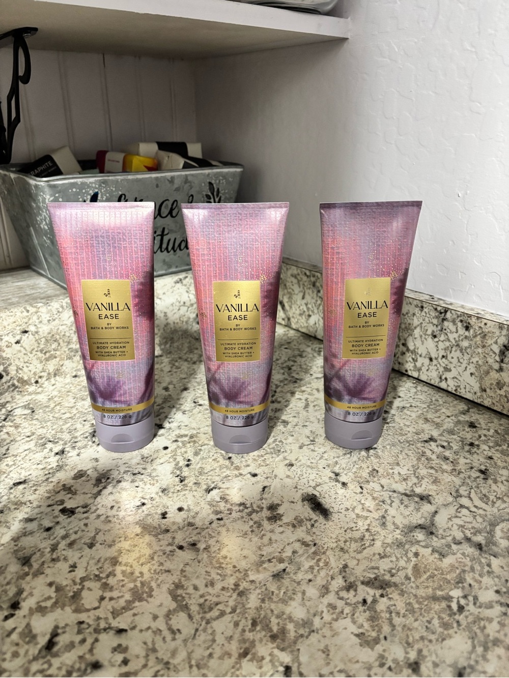 3 Bath & Body Works Vanilla Ease Body Cream NIP